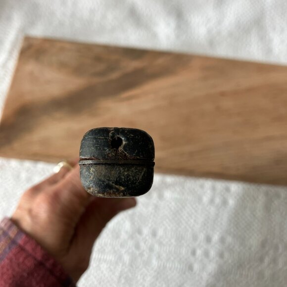 Share Vintage Antique Meat Carving Fork Wood Handle, 12 1/2 in - Picture 7 of 7